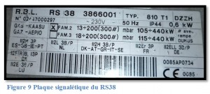 Plaque signalétique RS38