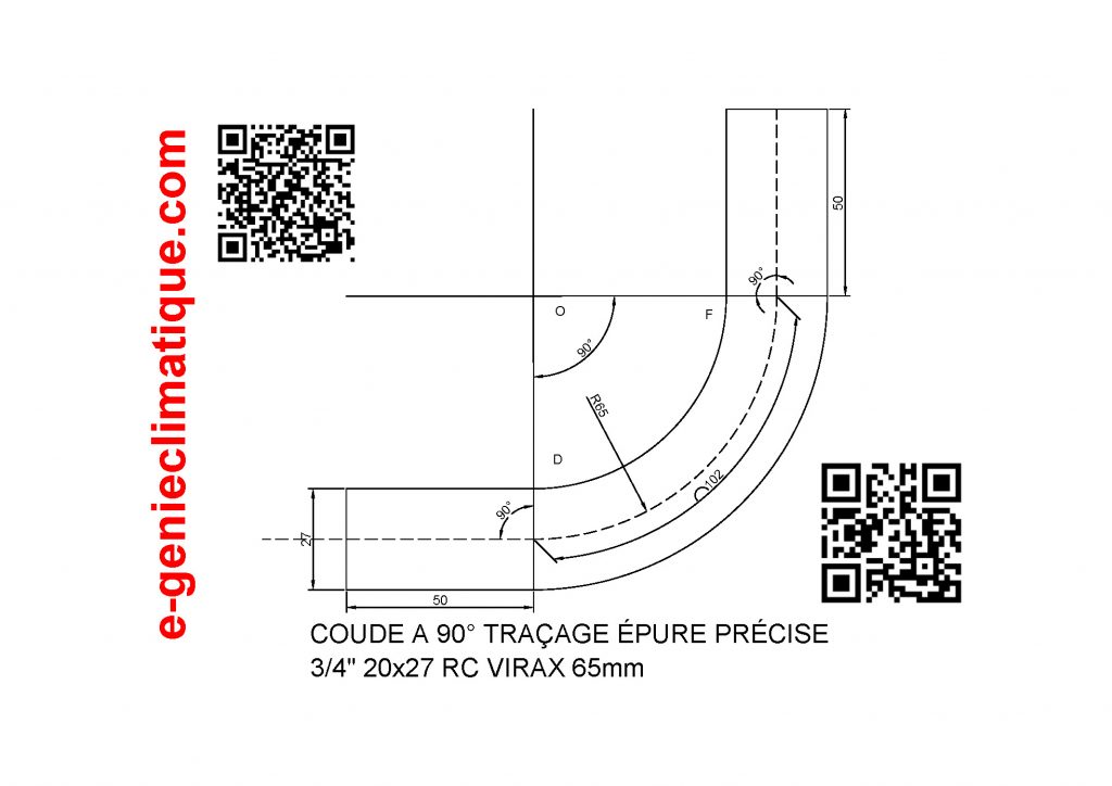 coude-a-90-traçage-epure-precise-tube-acier-3-4-20x27-rayon-cintrage-65mm-viraxvue-CAO-draftsight-vue-en-noir-et-blanc